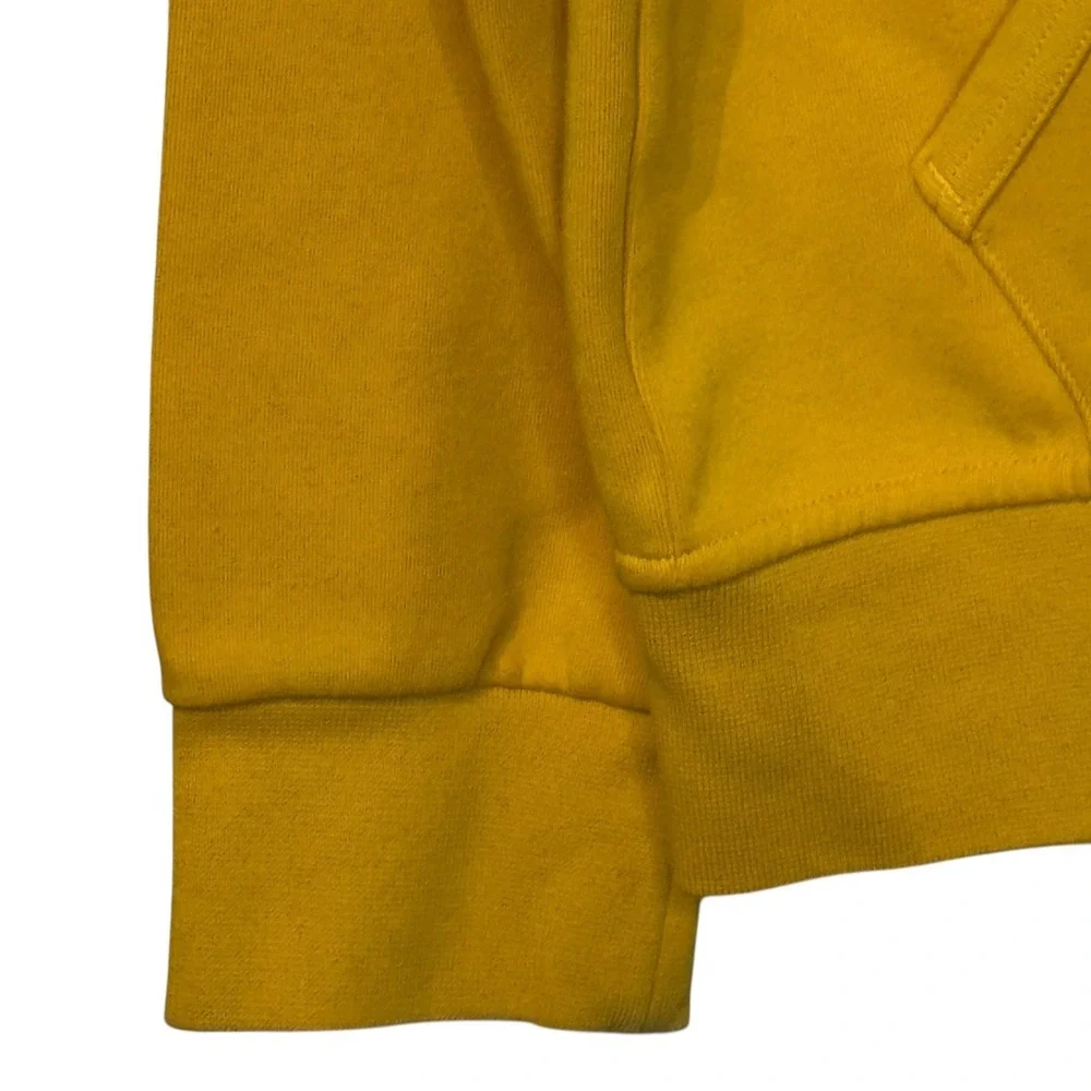 Polo Ralph Lauren Women Jacket Vintage 90's Full Zip Fleece Hoodie Yellow Medium